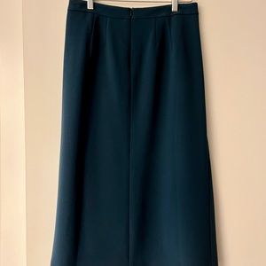 Teal green a line midi skirt.